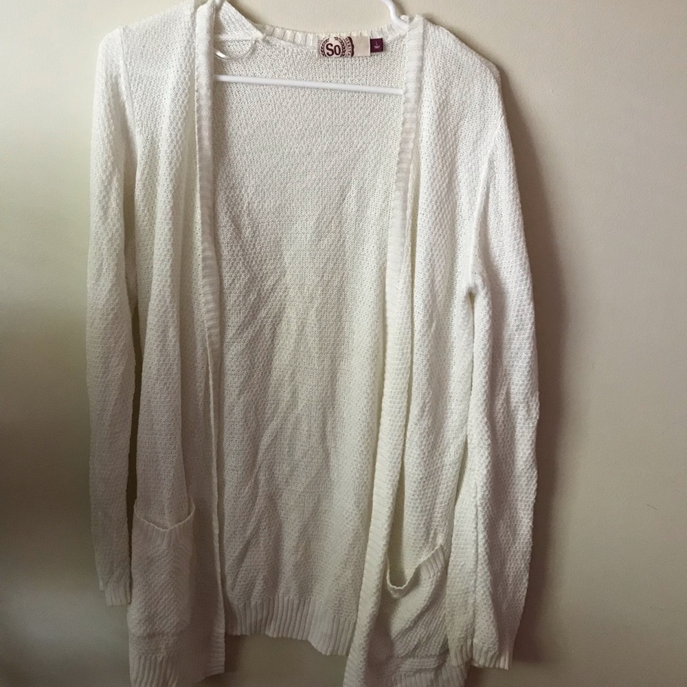 white sweater cardigan